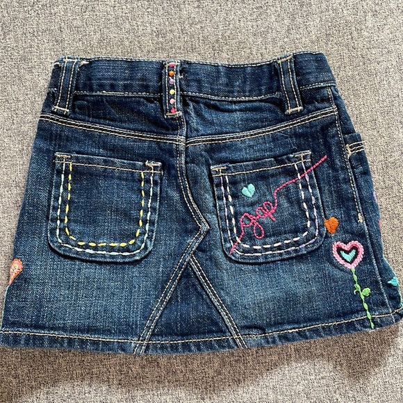 2/$15 Embroidered Baby Gap Denim Skirt - Picture 6 of 8